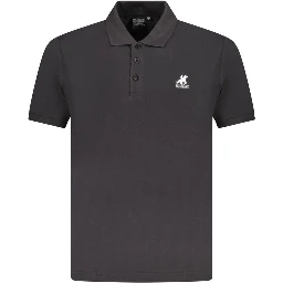 Black Cotton Mens Polo Shirt