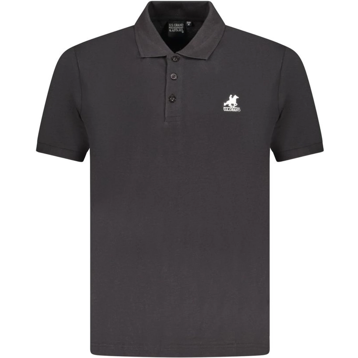 Black Cotton Mens Polo Shirt