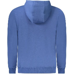 Blue Cotton Men's Hoodie