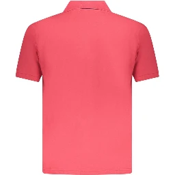 Red Cotton Men Polo Shirt