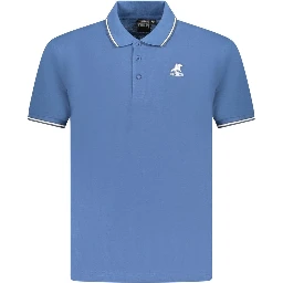 Blue Cotton Men's Polo Shirt