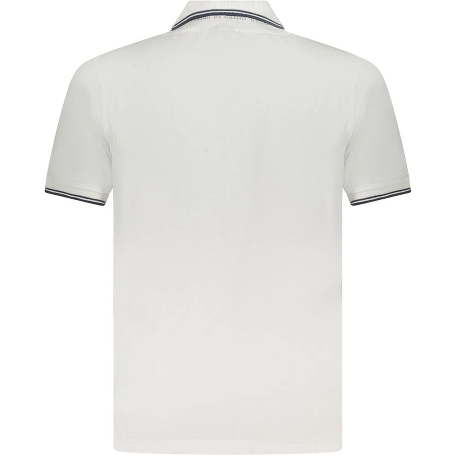 White Cotton Men Polo Shirt
