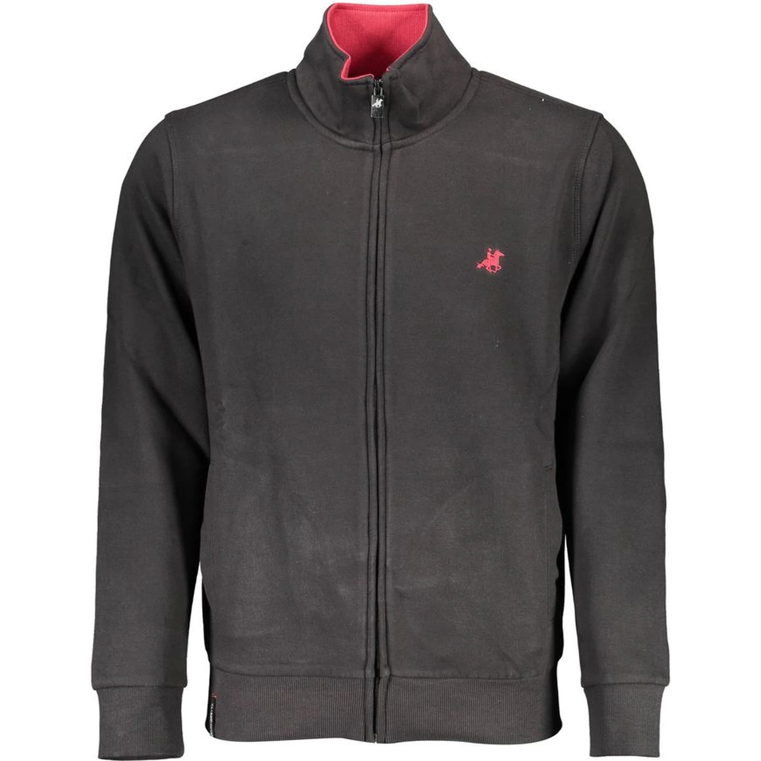 Black Cotton Men Sweatshirt