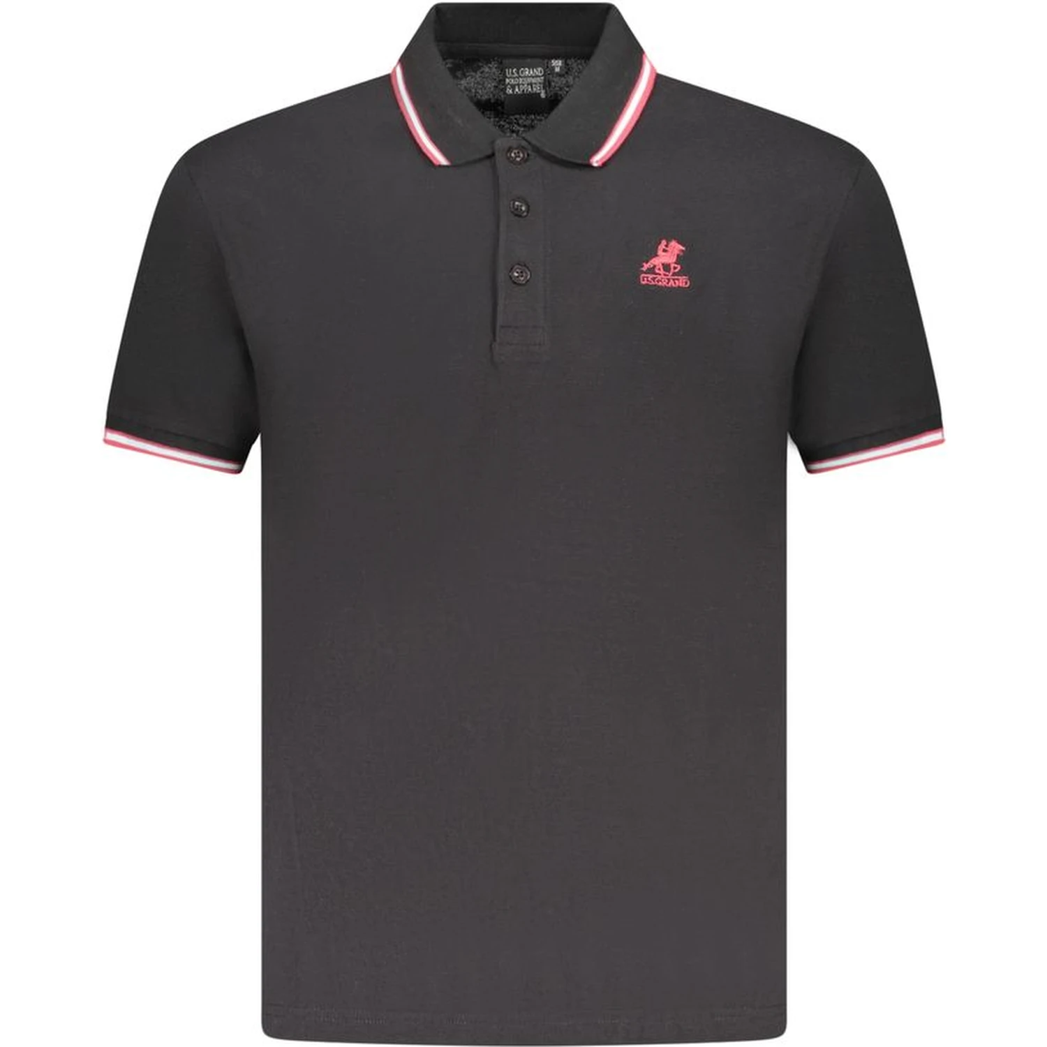 Black Cotton Mens Polo Shirt