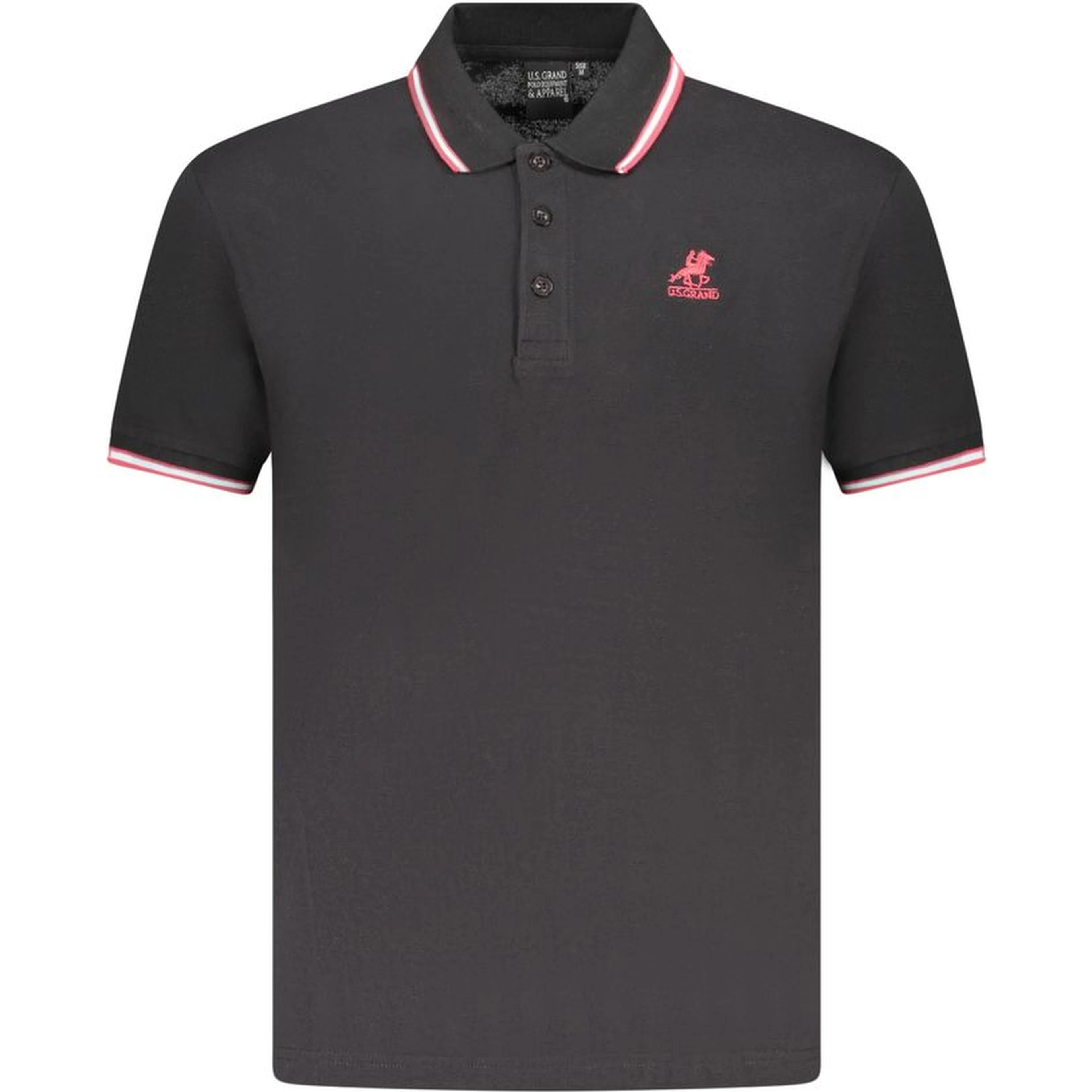 Black Cotton Mens Polo Shirt