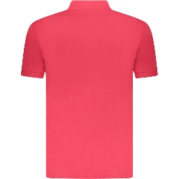 Red Cotton Men Polo Shirt