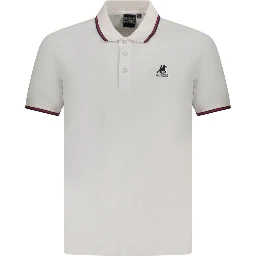 White Cotton Men Polo Shirt