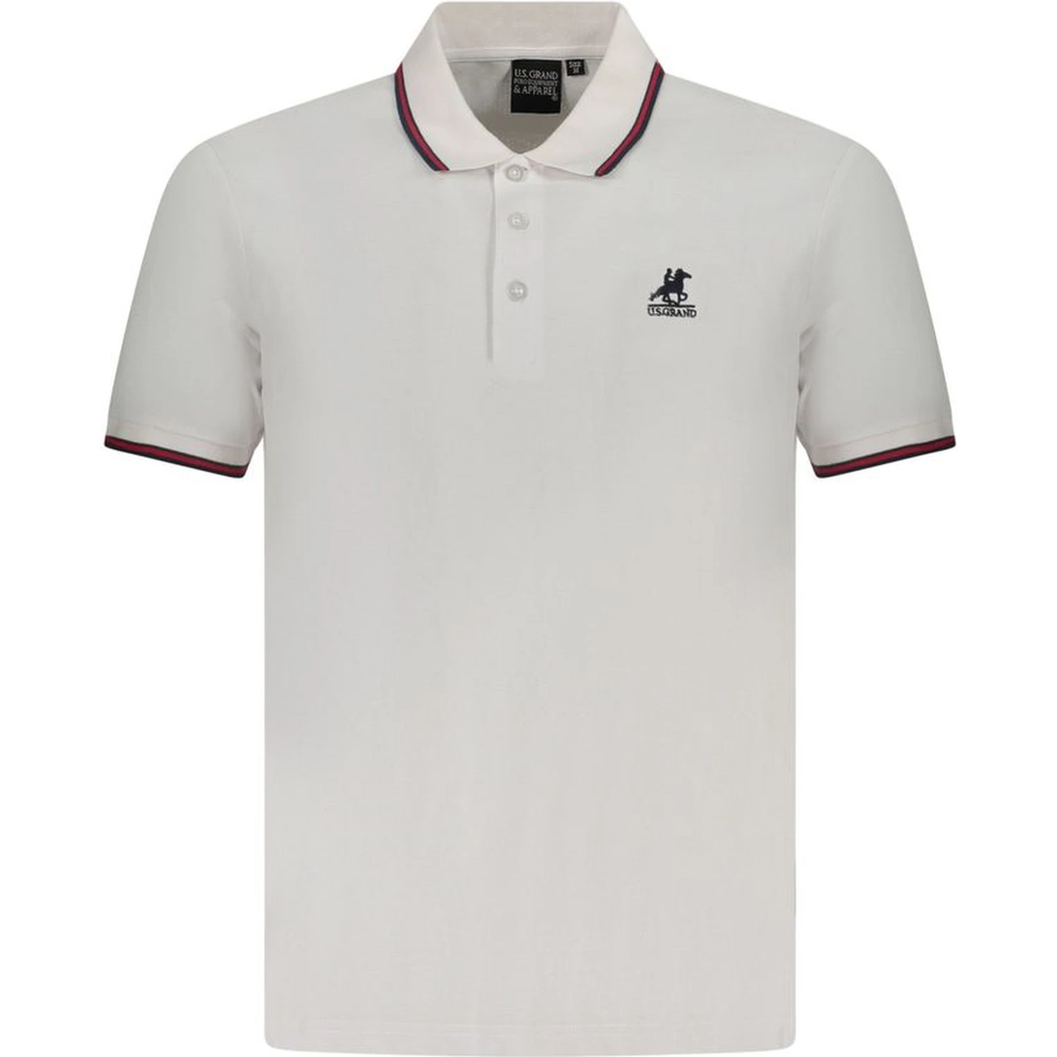 White Cotton Men Polo Shirt