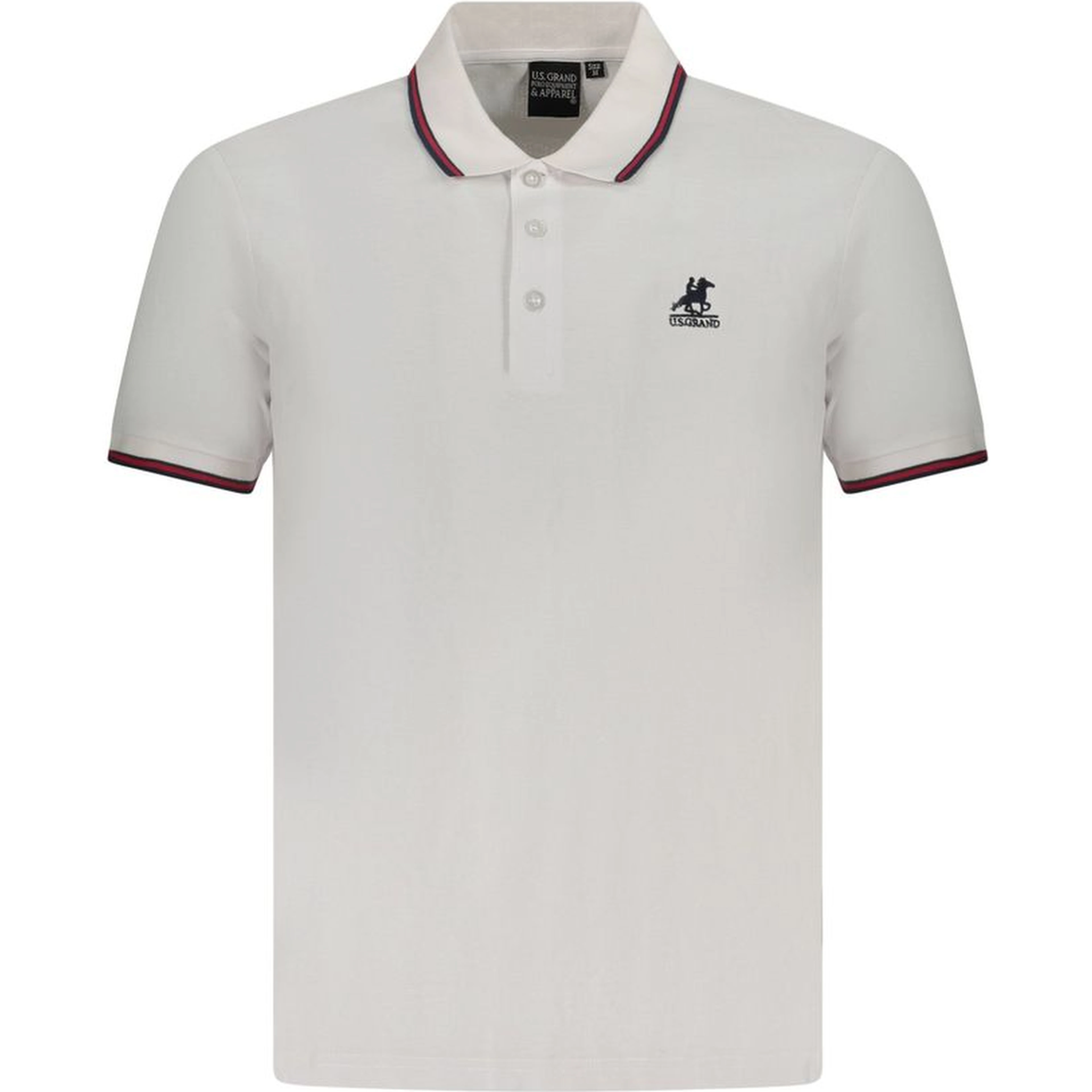 White Cotton Men Polo Shirt
