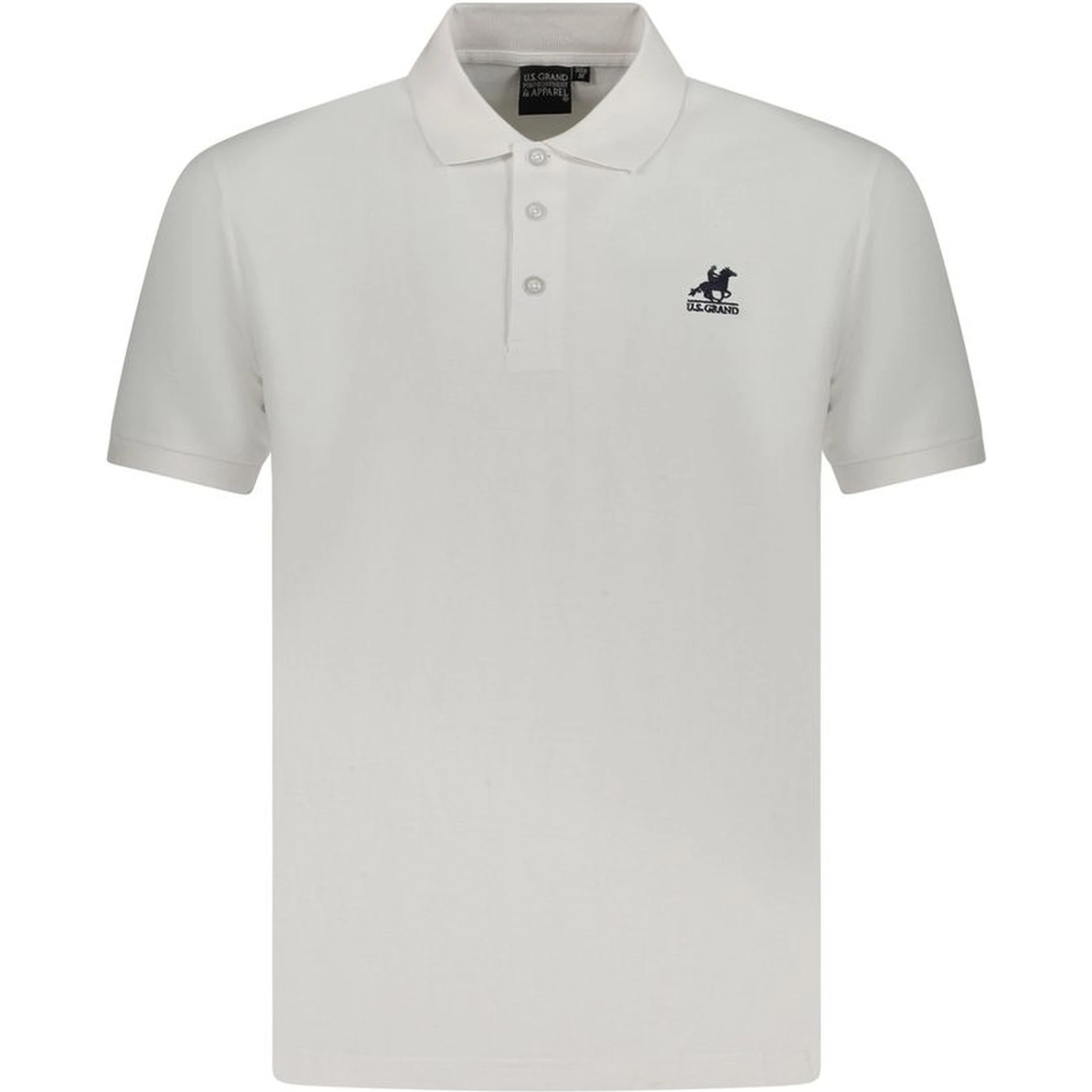 White Cotton Men Polo Shirt