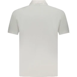 White Cotton Men Polo Shirt