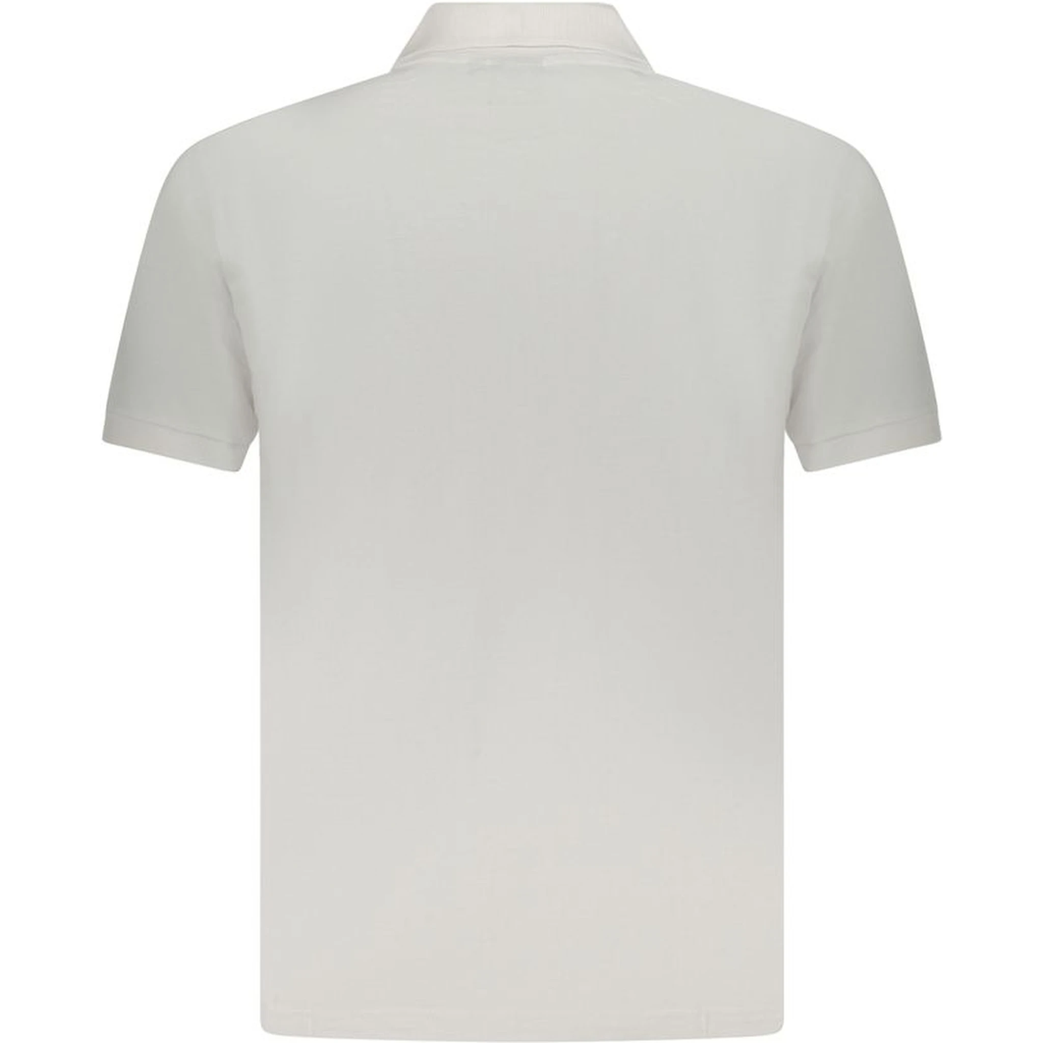White Cotton Men Polo Shirt