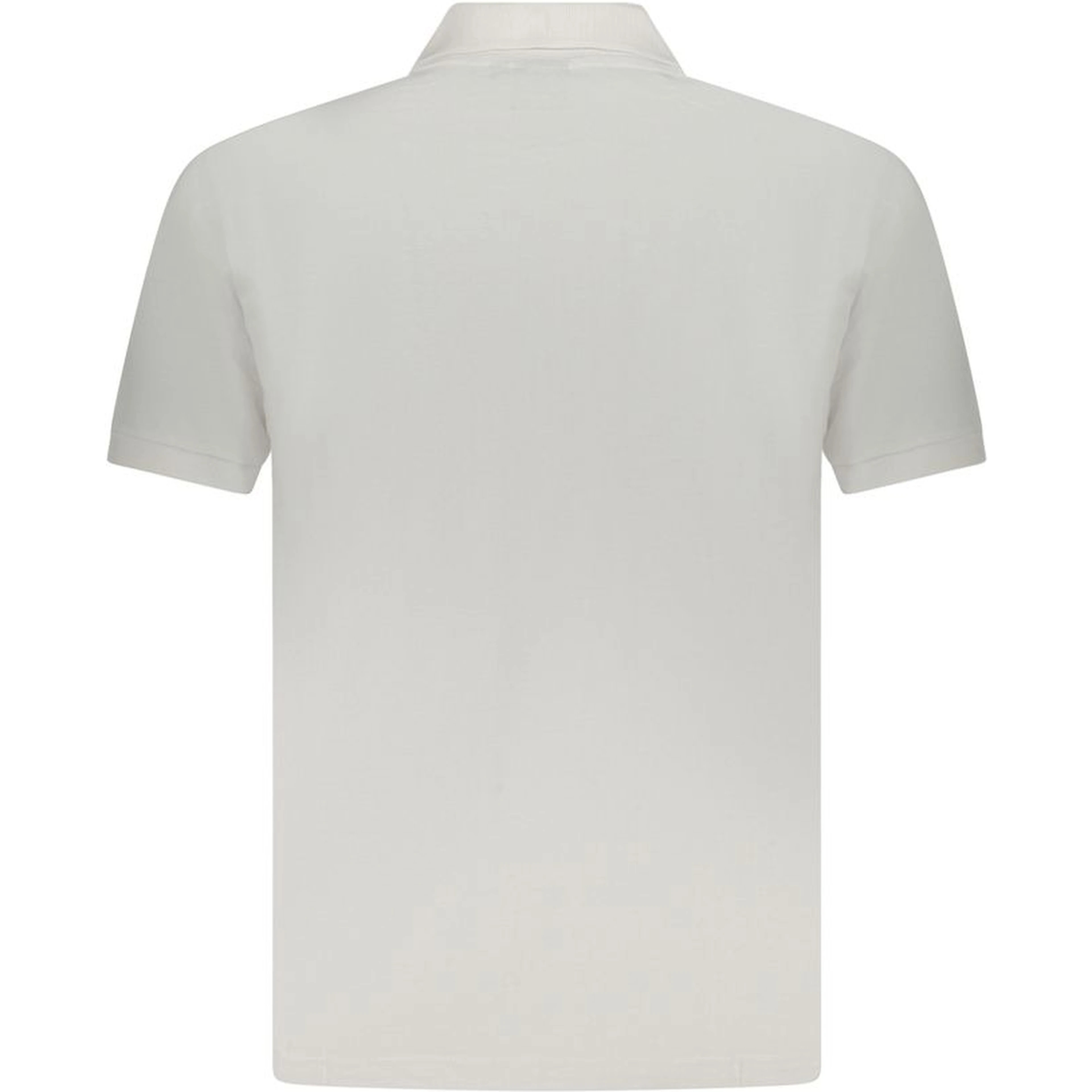 White Cotton Men Polo Shirt