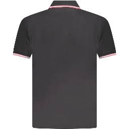 Black Cotton Mens Polo Shirt