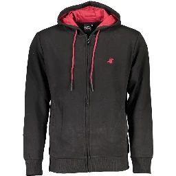 Black Cotton Men's Hoodie