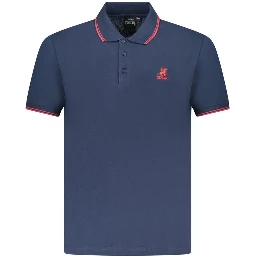 Blue Cotton Mens Polo Shirt