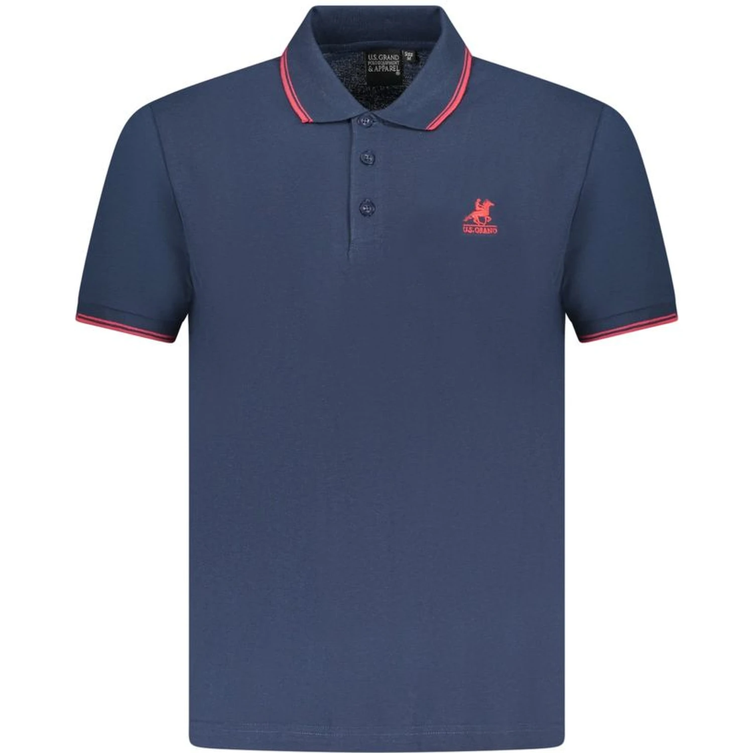 Blue Cotton Mens Polo Shirt