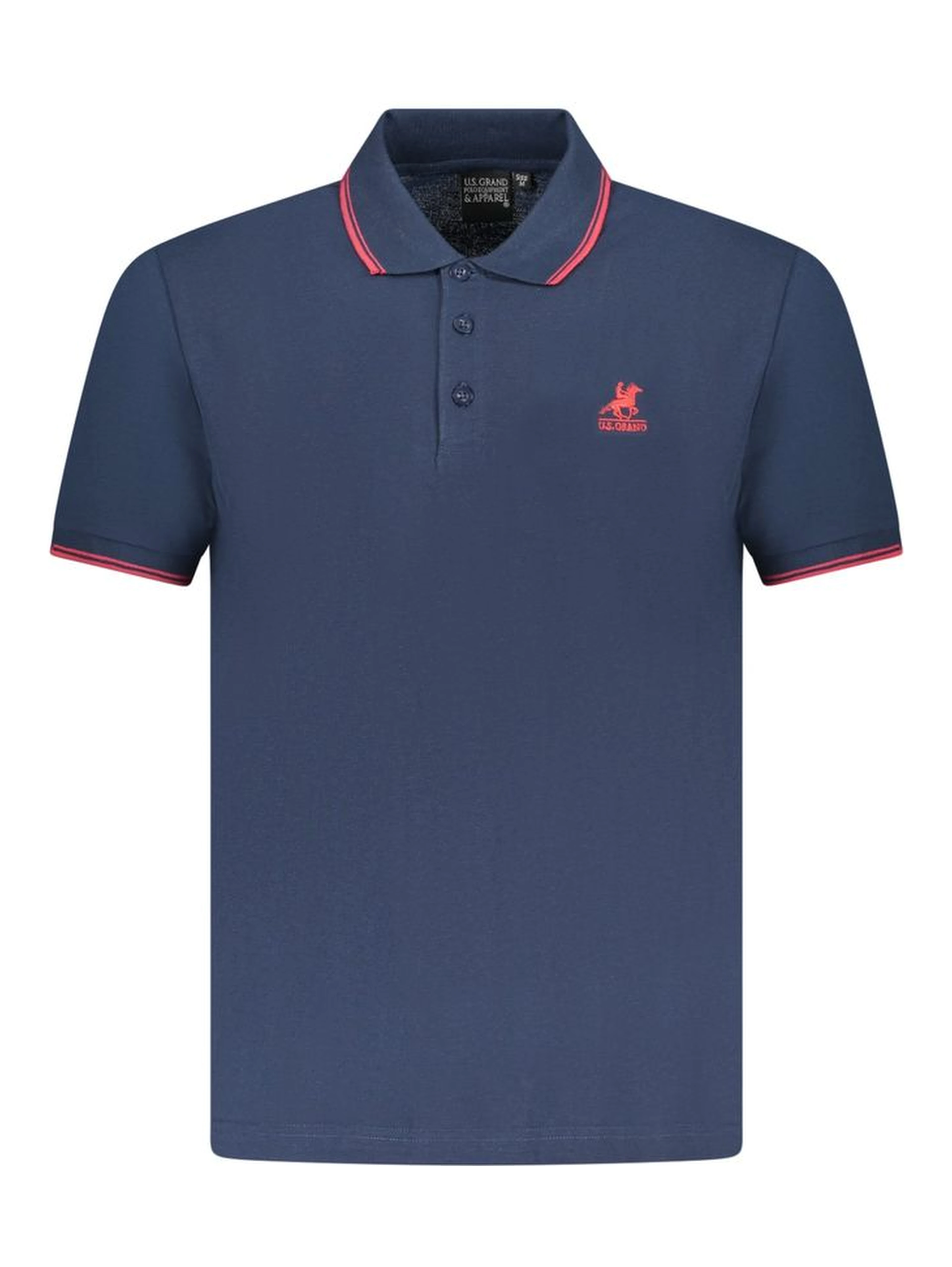Blue Cotton Mens Polo Shirt