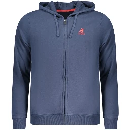 Blue Cotton Men Sweatshirt