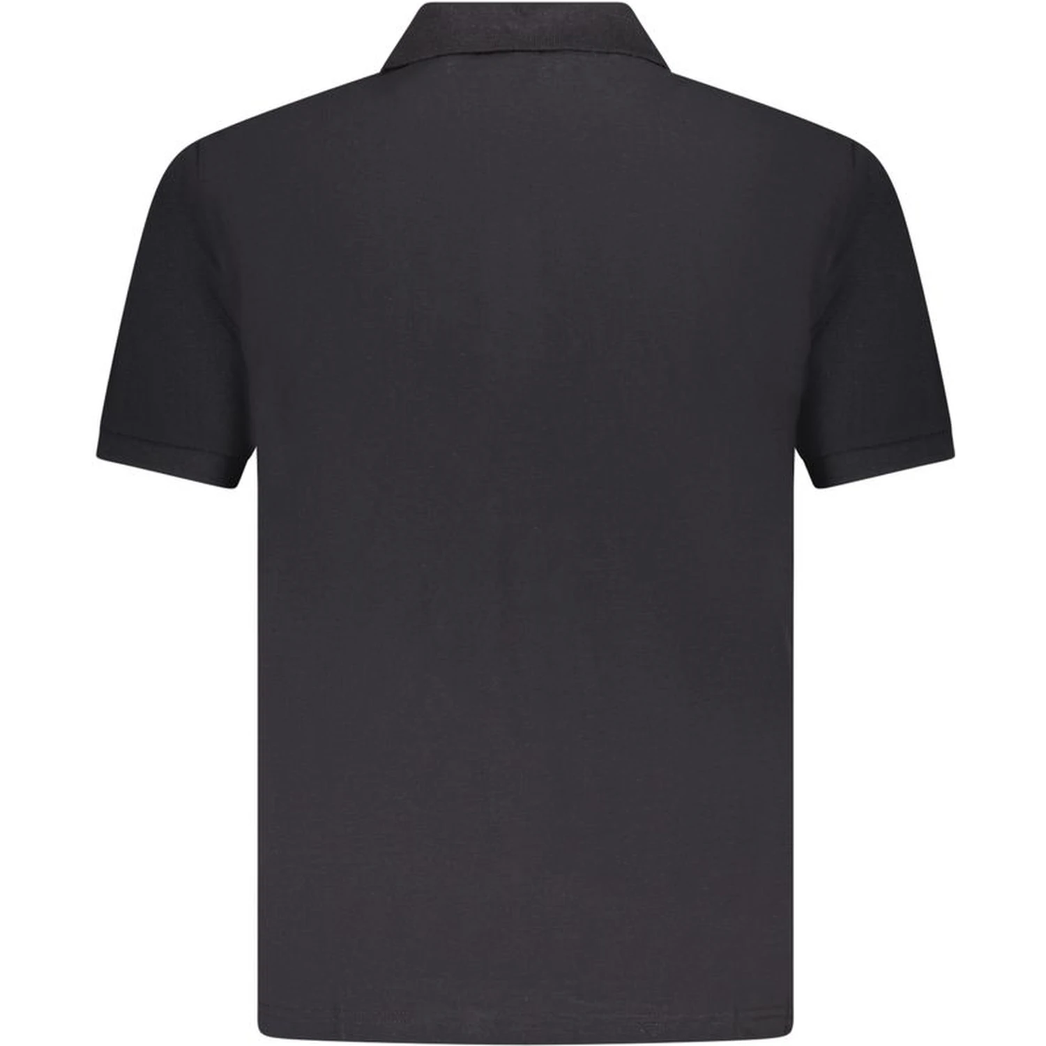 Black Cotton Men Polo