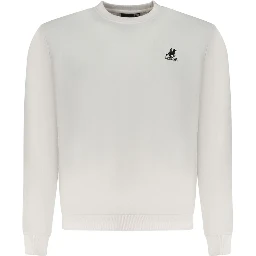 White Cotton Men Sweatshirt