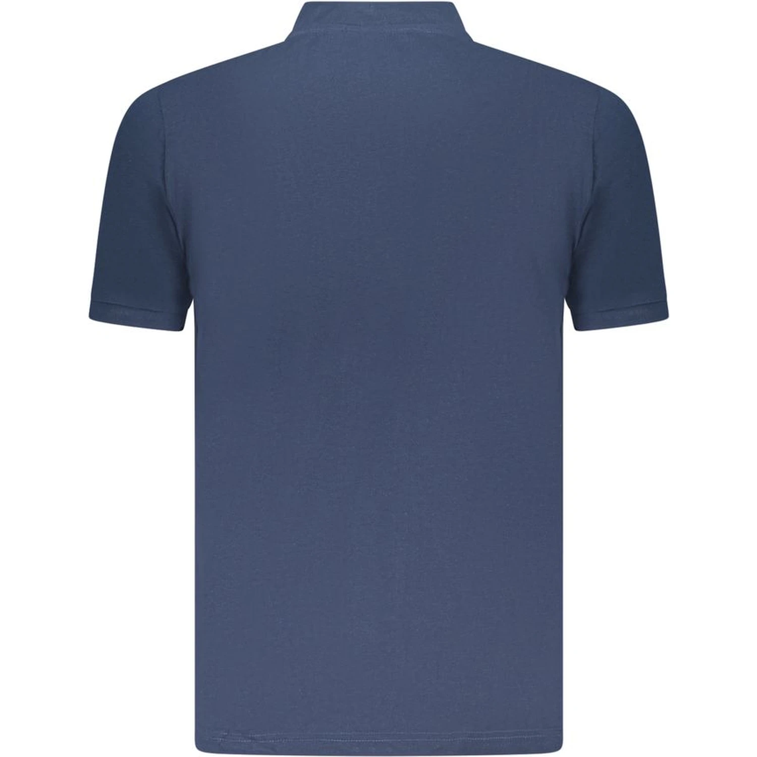 Blue Cotton Men Polo