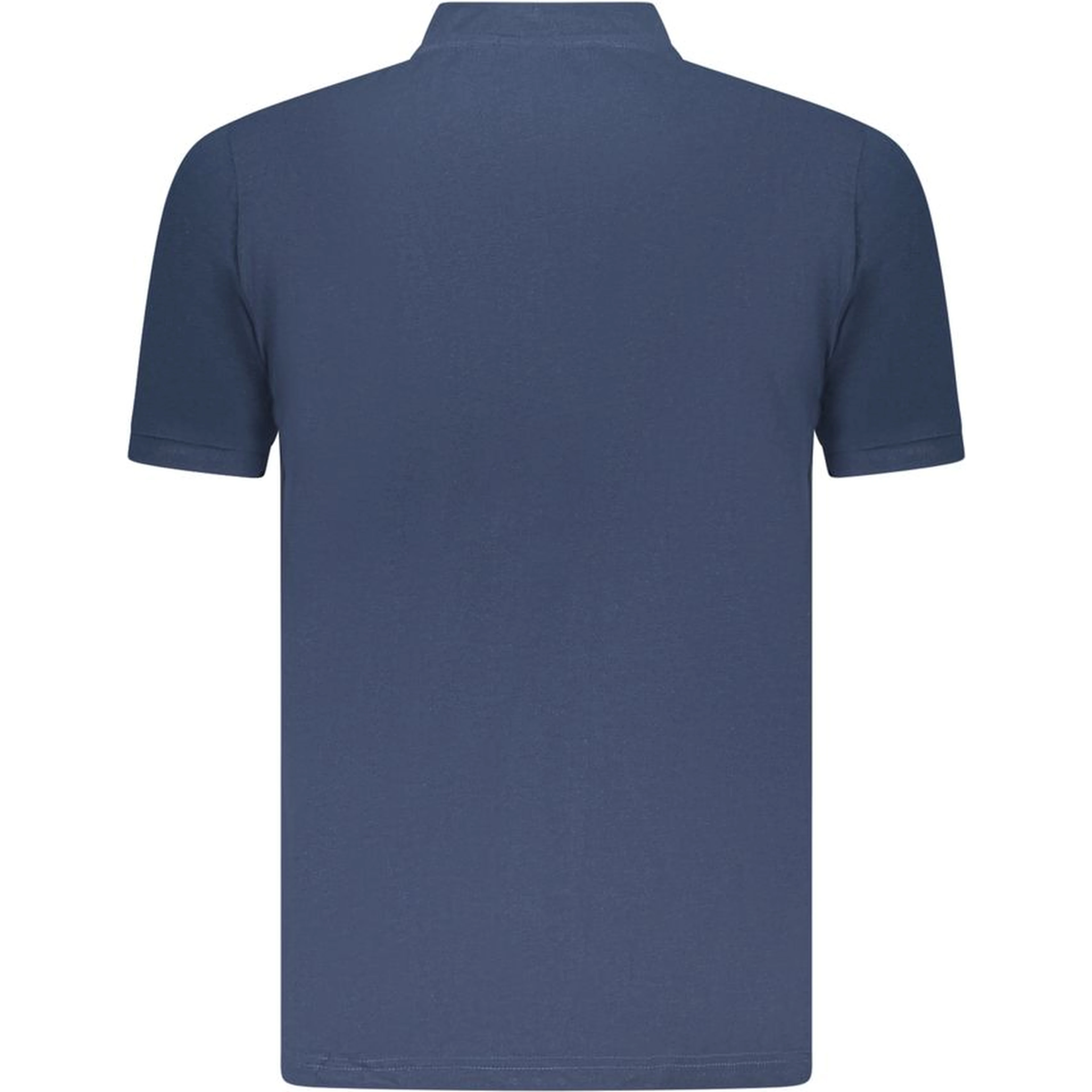 Blue Cotton Men Polo