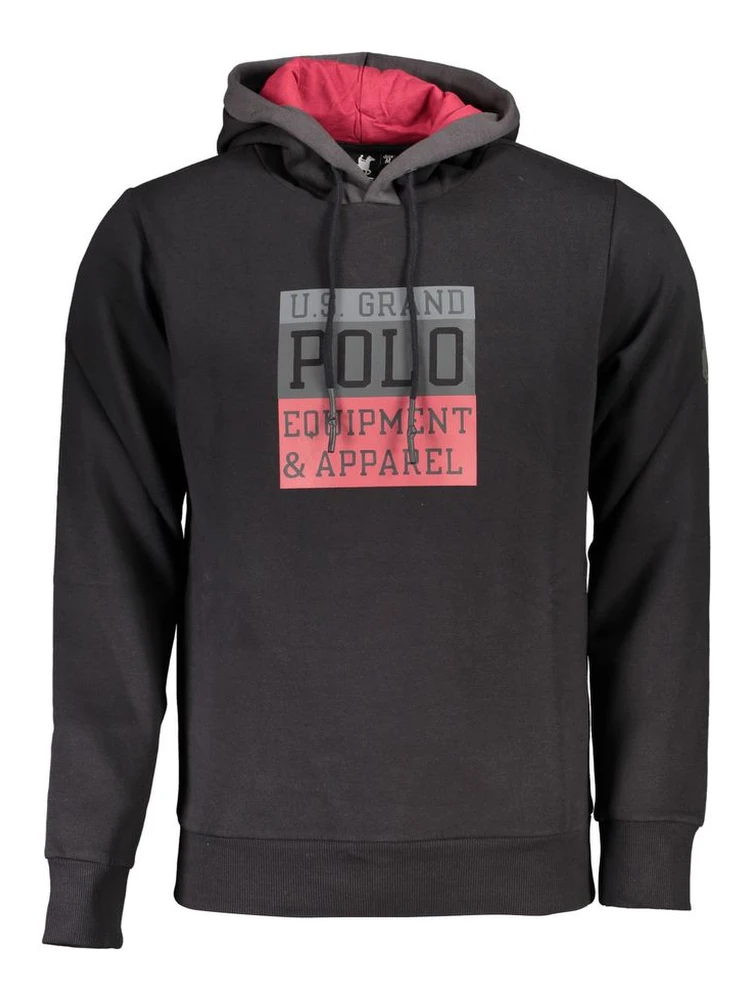 Black Cotton Men's Sweatshirt