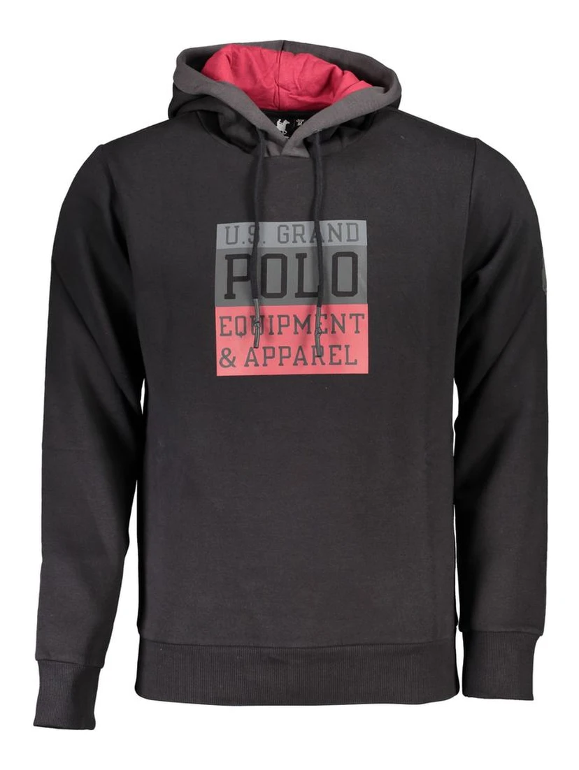 Black Cotton Men's Sweatshirt
