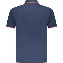 Blue Cotton Mens Polo Shirt