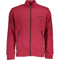 Red Cotton Men Sweatshirt