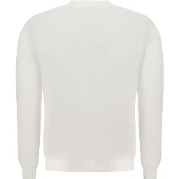 White Cotton Men Sweatshirt