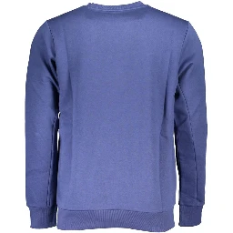 Blue Cotton Men's Sweatshirt
