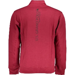 Red Cotton Men Sweatshirt