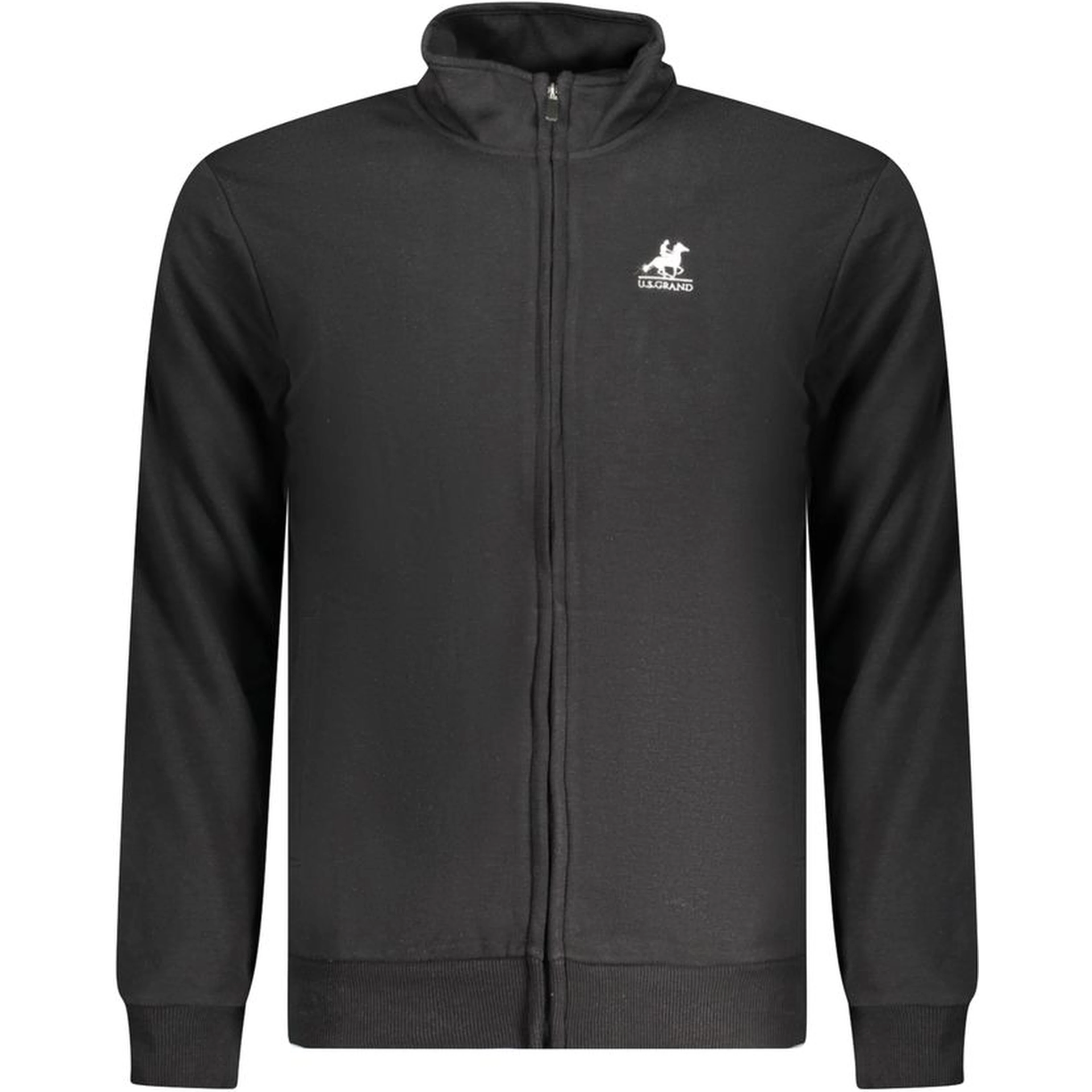 Black Cotton Men Sweatshirt