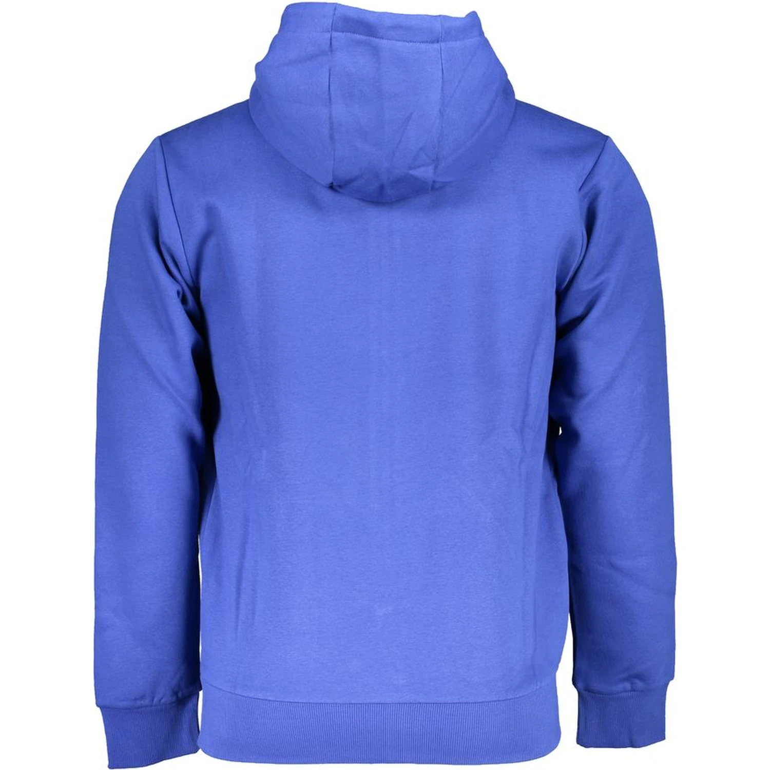 Blue Cotton Men Hoodie