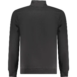 Black Cotton Men Sweatshirt
