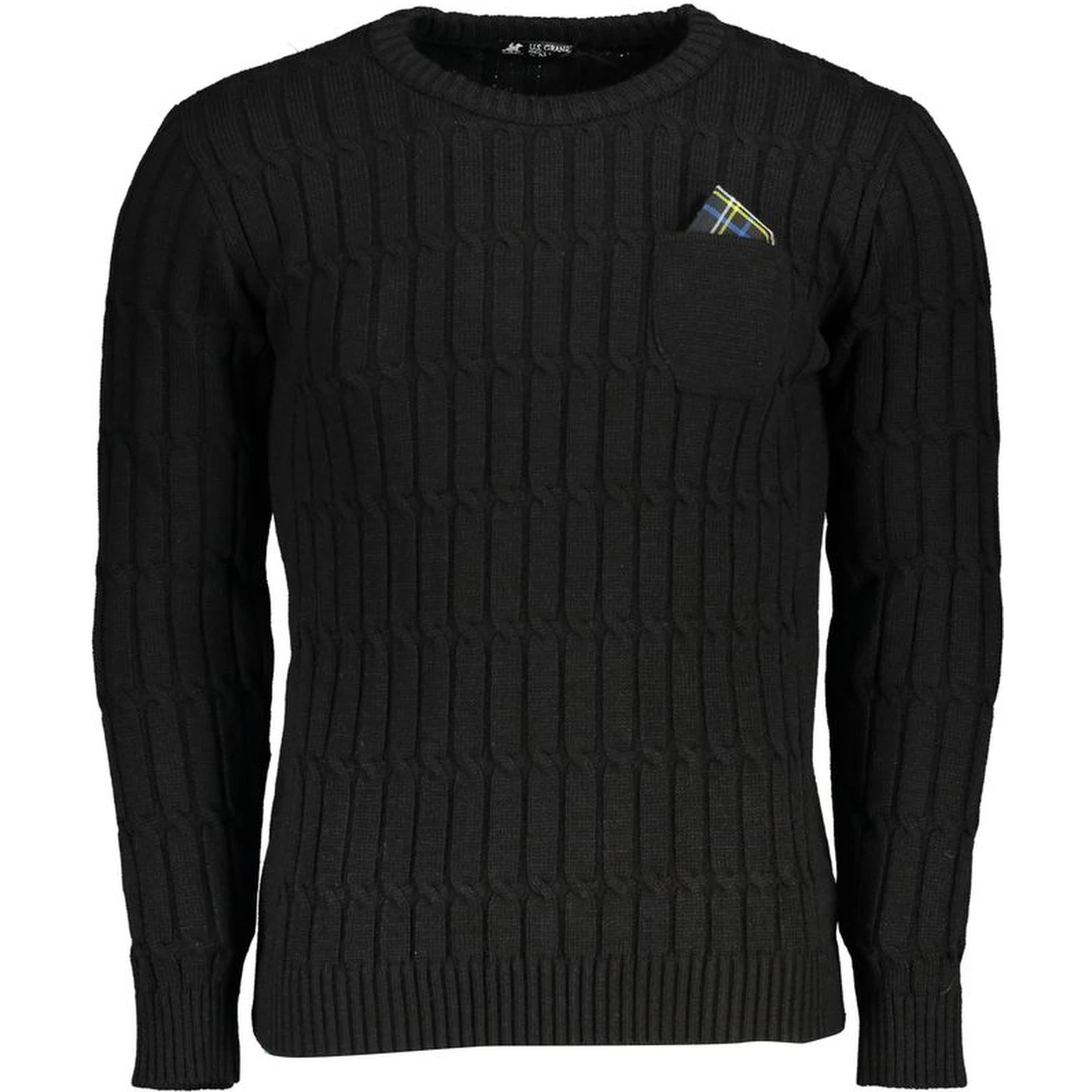 Black Acrylic Men Sweater