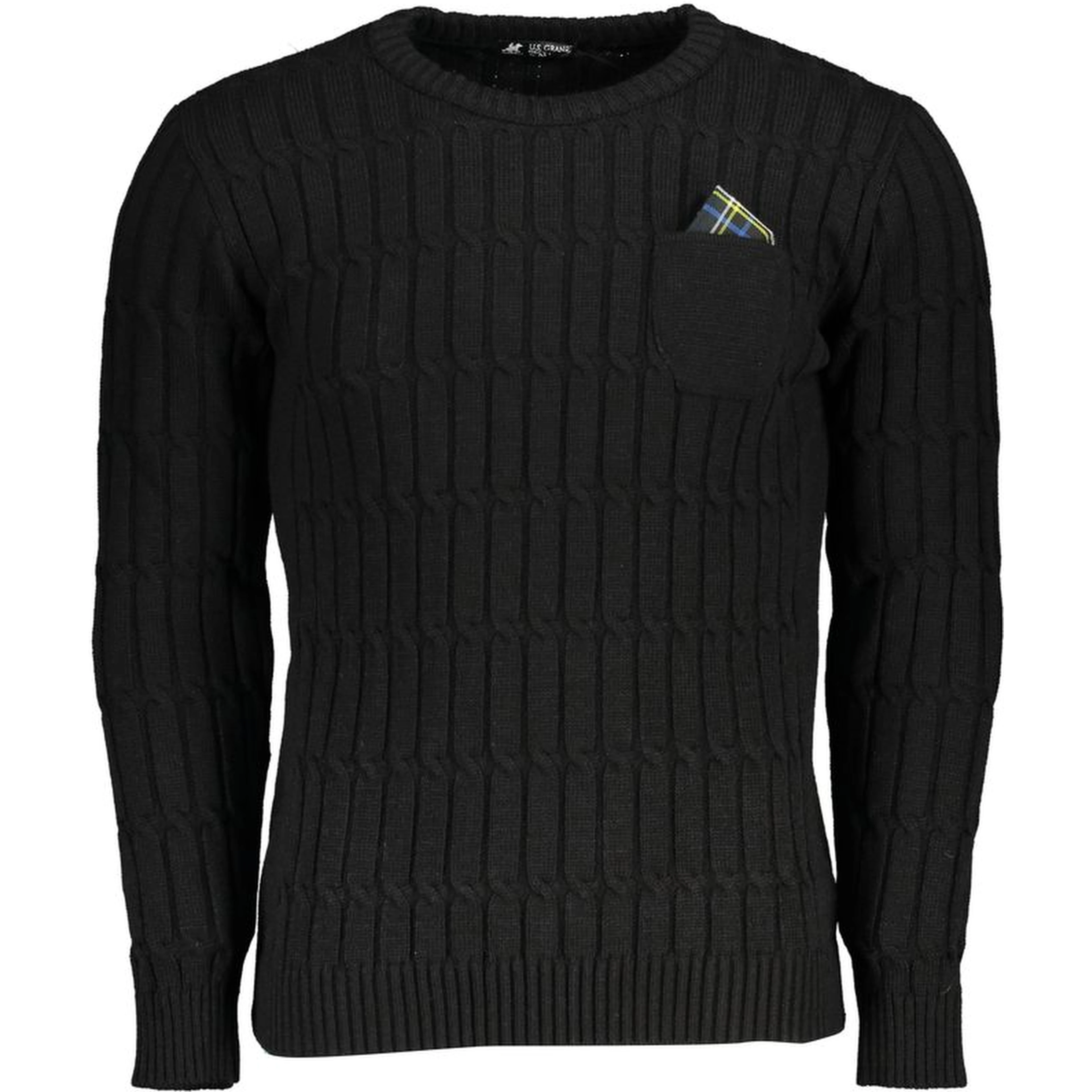 Black Acrylic Men Sweater