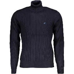 Blue Viscose Men's Sweater