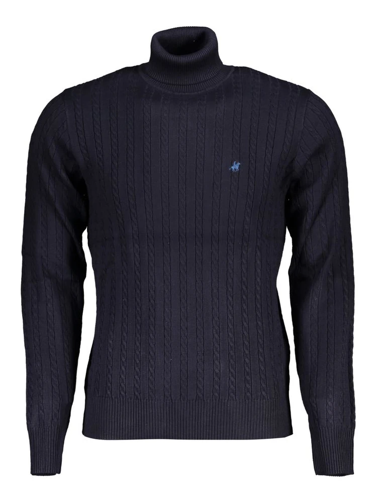 Blue Viscose Men's Sweater