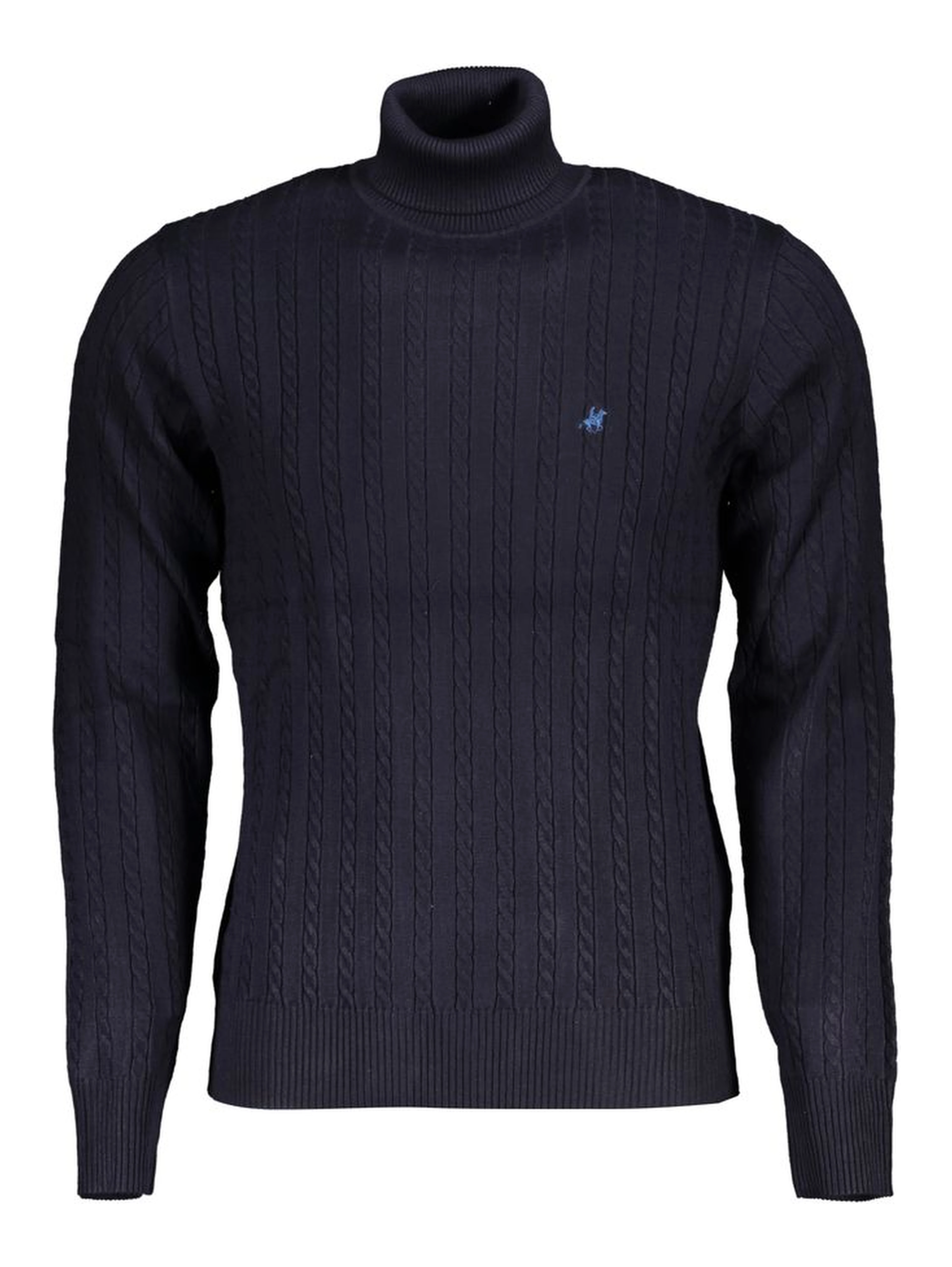 Blue Viscose Men's Sweater