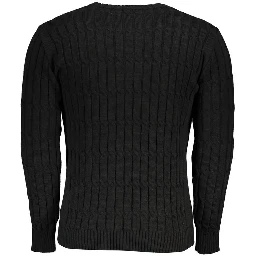 Black Acrylic Men Sweater