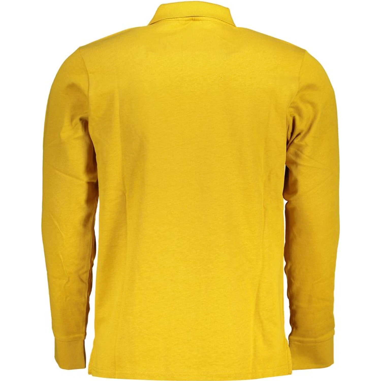Yellow Cotton Men Polo Shirt