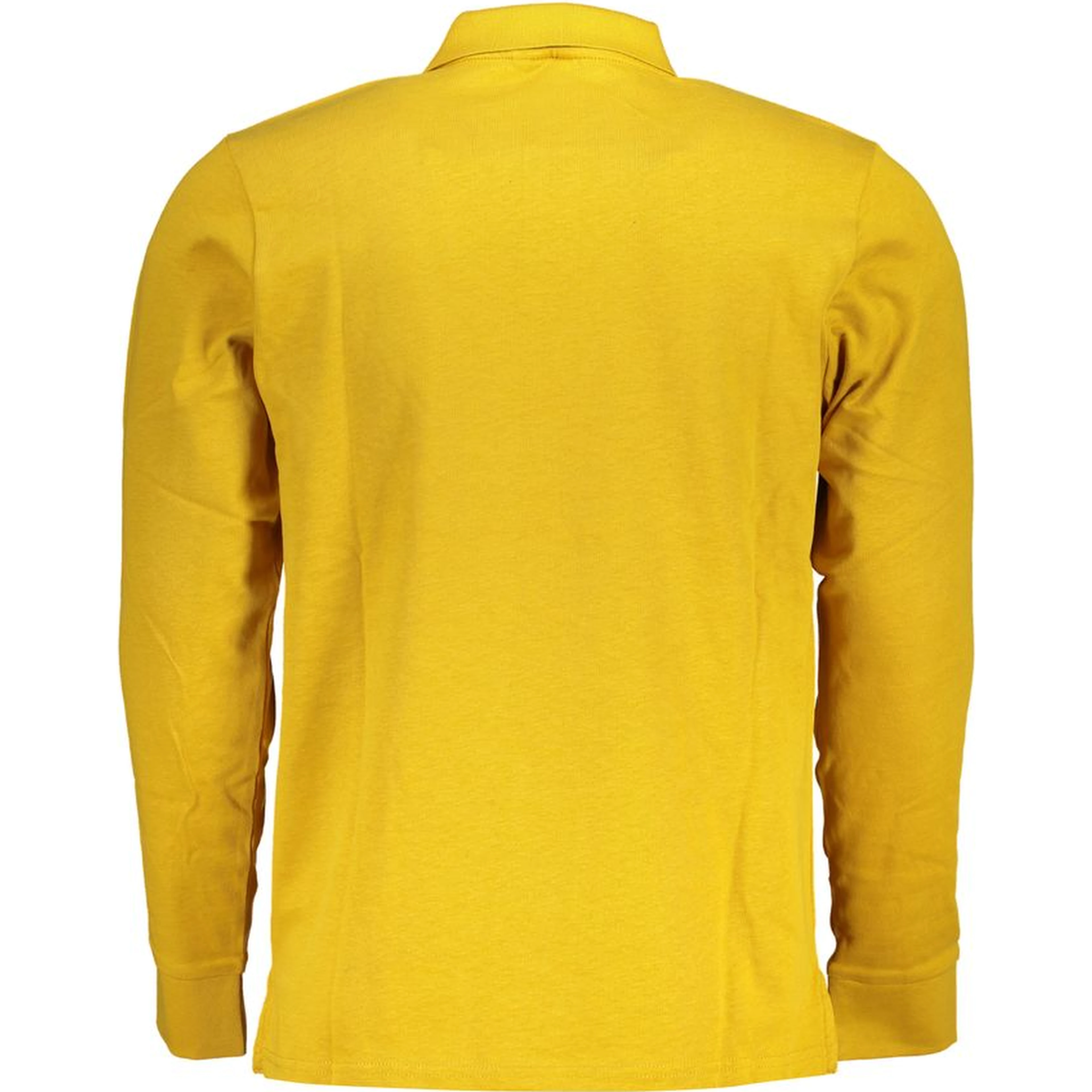 Yellow Cotton Men Polo Shirt