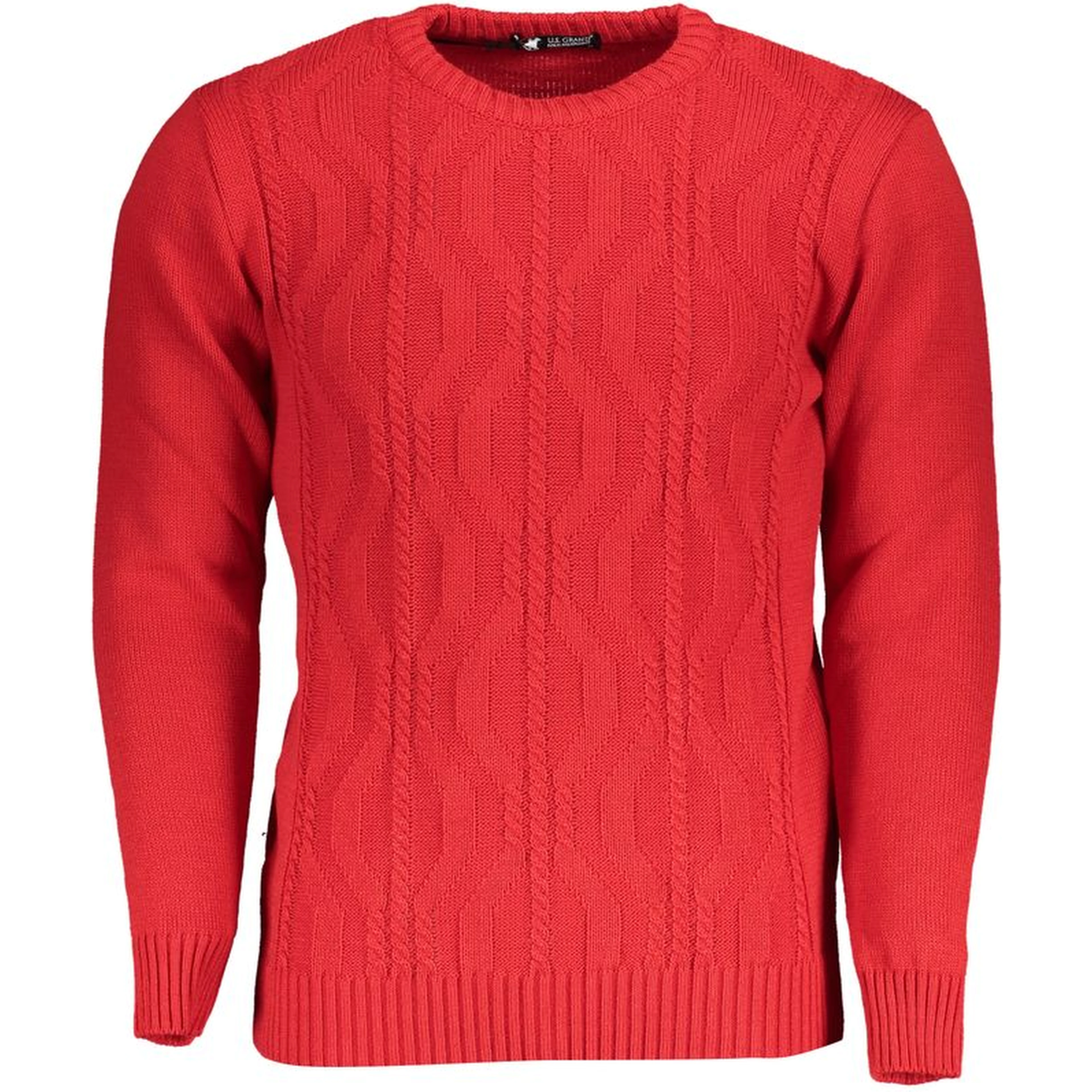 Red Acrylic Men Sweater