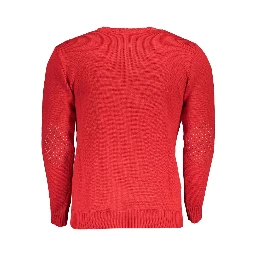 Red Acrylic Men Sweater