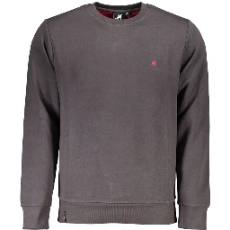 Gray Cotton Men Sweatshirt