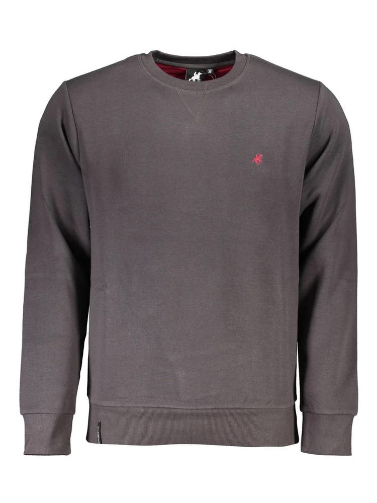Gray Cotton Men Sweatshirt