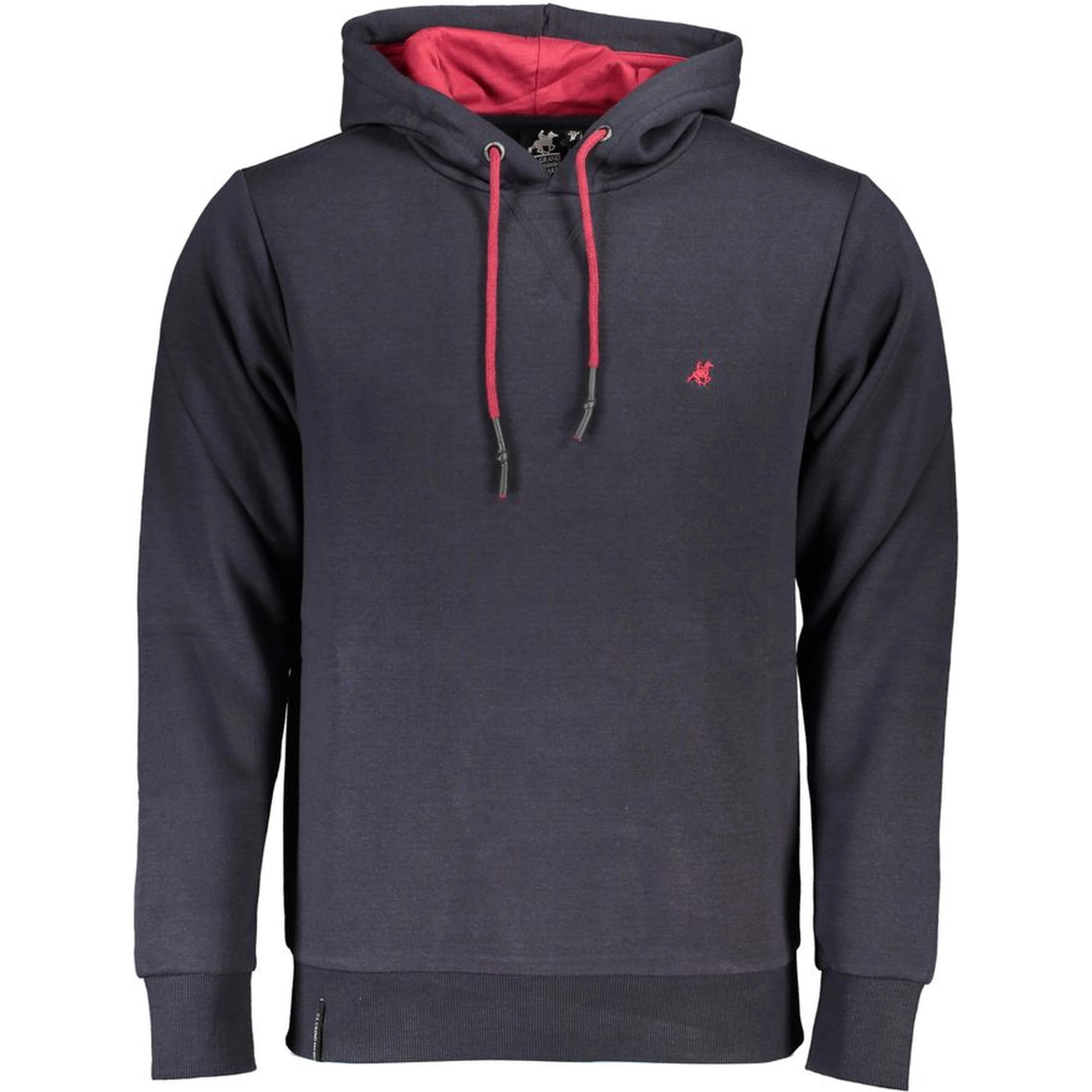 Blue Cotton Men Hoodie